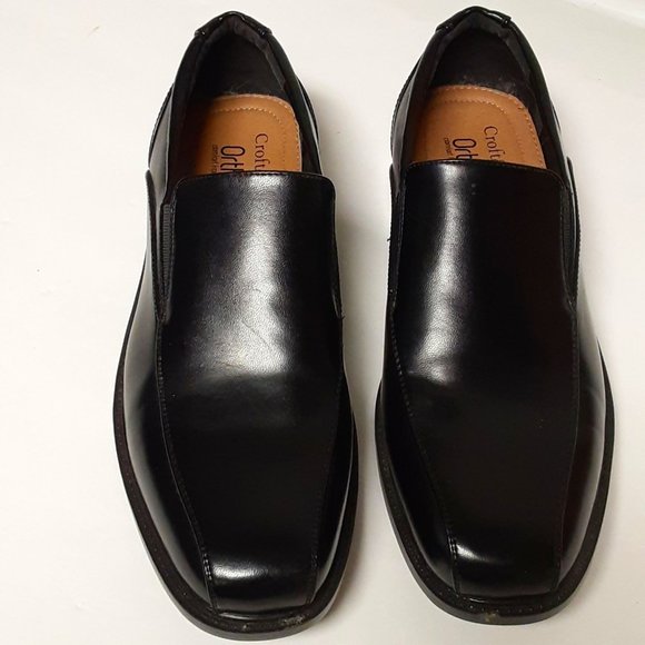 Croft Barrow Mens Black Dress Loafers 